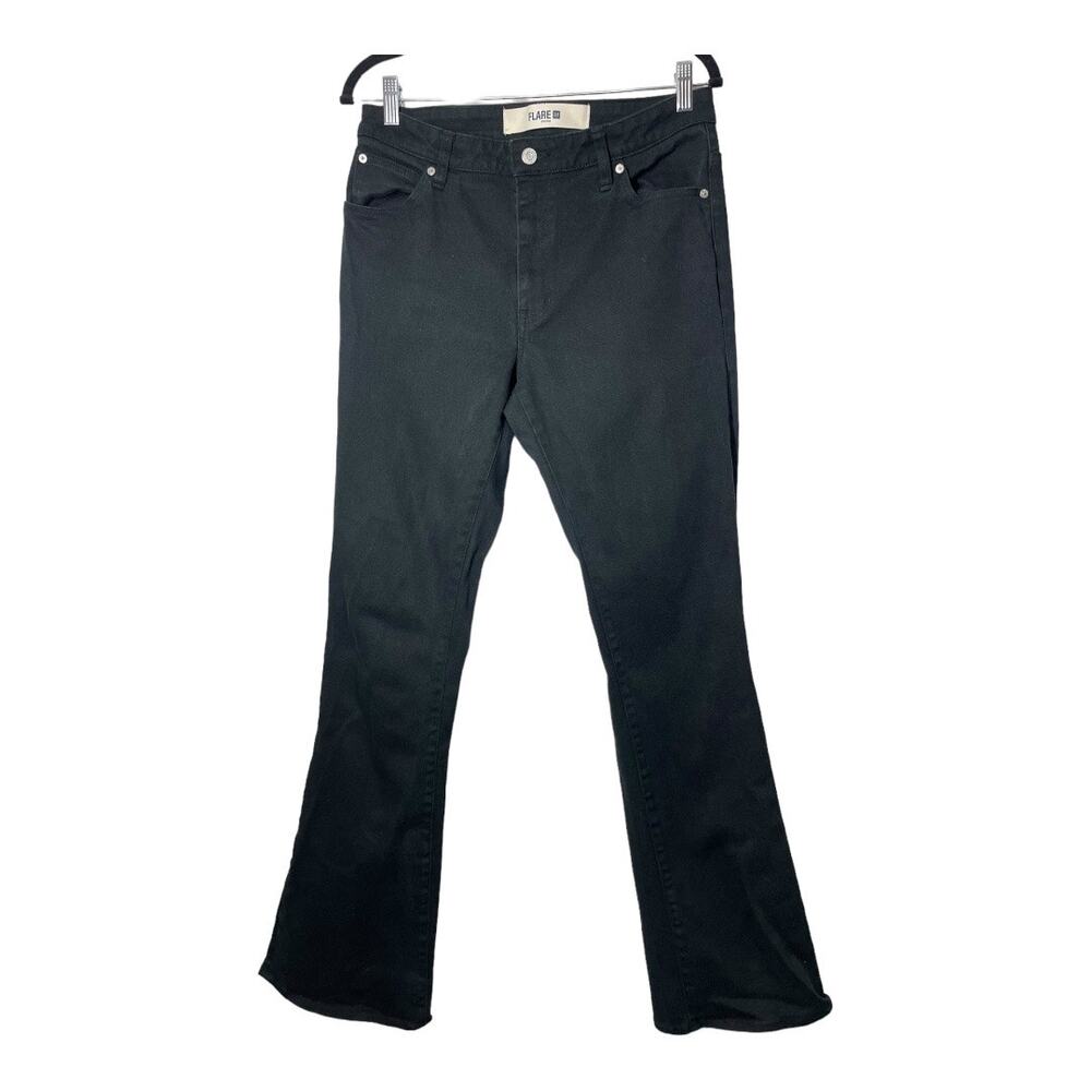 GAP Black Flare Jeans Womens 12L Long Stretchy Bootcut